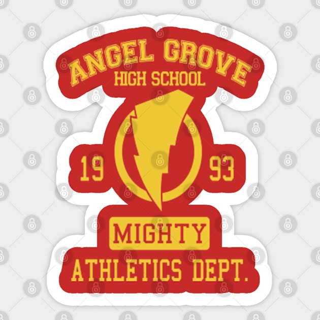 Angel Grove H.S. Sticker by Snomad_Designs